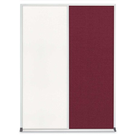 United Visual Products Double Door Radius Corkboard, 48"X36", B UV8003-BLACK-BLSPRU